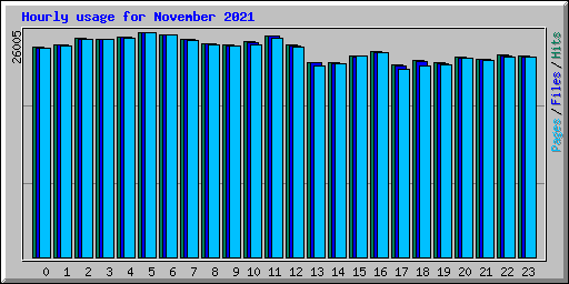 Hourly usage for November 2021